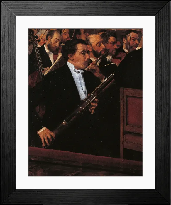 Framed Print : The Orchestra at the Opera House, by Edgar Degas, 1868 - 1869, 19th Century, oil on canvas, cm 56, 5 x 46 - France, Ile de France, Paris, Muse dOrsay, RF 2210. Detail