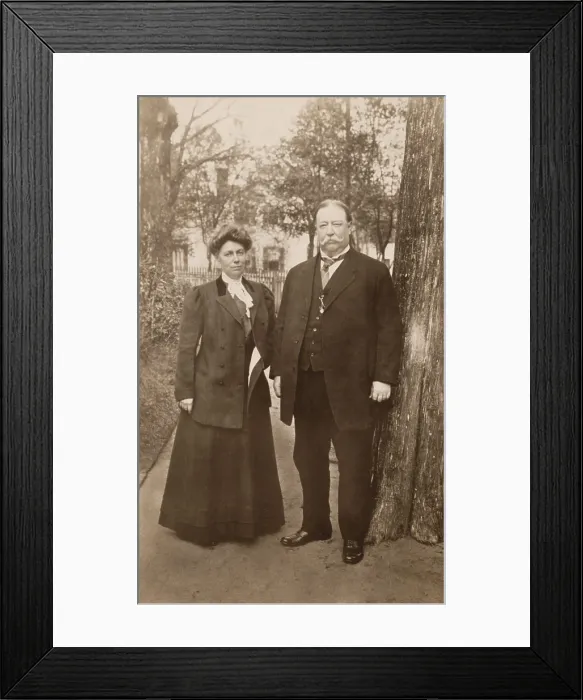 Framed Print : President William Howard Taft with First Lady, Helen Nellie Taft in 1909