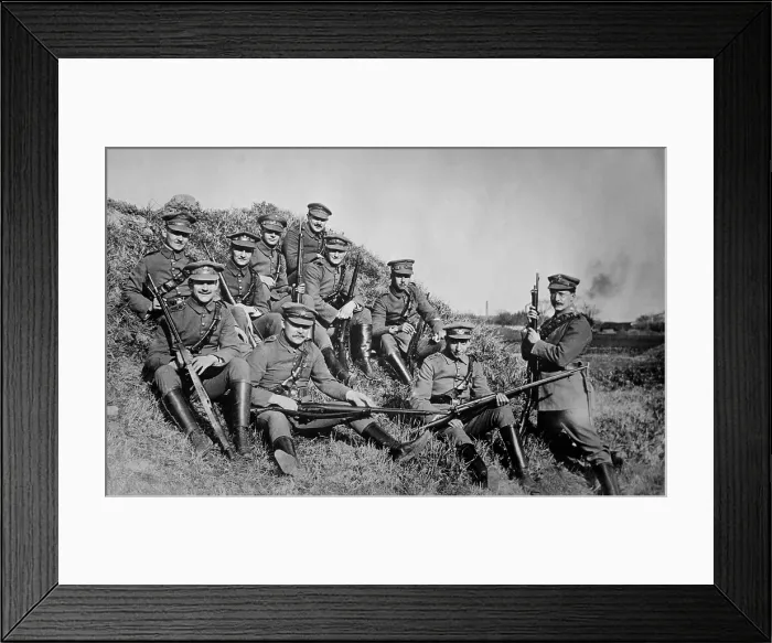 Framed Print : World War 1 in East Asia. Some of the 3, 000 German defenders of Tsingtao, a German colony seized from China in 1897. For six weeks they resisted 50, 000 Japanese soldiers