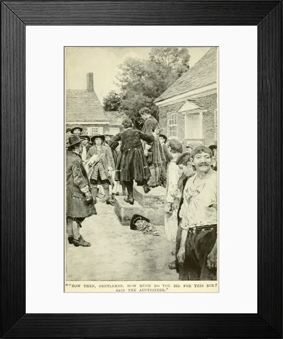 Framed Print : Fictional hero, the well-born Jack Ballister, was sold into bondage by his maternal uncle after his kind father's death Framed Print : Fictional hero, the well-born Jack Ballister, was sold into bondage by his maternal uncle after his kind father's death