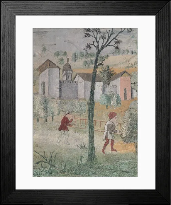 Framed Print : Giovan Pietro da Cemmo, Assumpted Virgin Mary, 1475, 15th Century, fresco, Italy, Lombardy, Borno, Brescia, Santa Maria Annunziata church