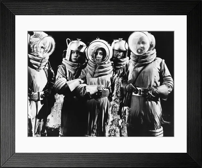 Framed Print : CAT-WOMEN OF THE MOON, from left, Victor Jory, William Phipps, Marie Winsdor, Douglas Fowley, Sonny Tufts, 1953