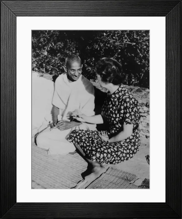 Framed Print : Margaret Sanger met with Mahatma Gandhi on Dec. 3, 1935. She hoped to convince him to support birth control in India