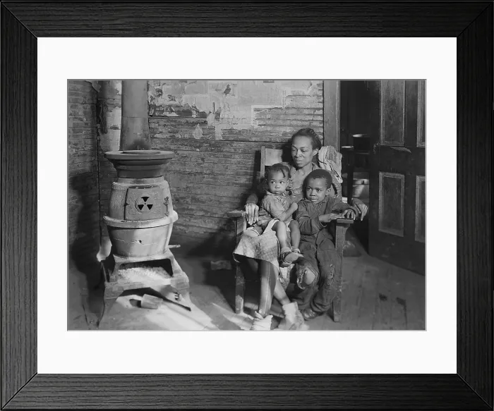 Framed Print : Wife and children of an unemployed African American coal miner in Scott's Run, West Virginia. Photo by Lewis Hine, March 1937. (BSLOC_2015_14_95) Framed Print : Wife and children of an unemployed African American coal miner in Scott's Run, West Virginia. Photo by Lewis Hine, March 1937. (BSLOC_2015_14_95)