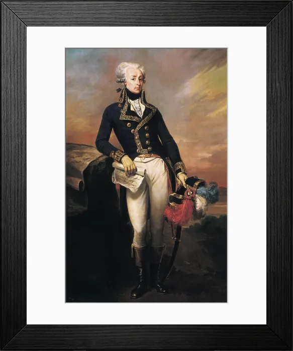 Framed Print : COURT, Joseph Desire (1797-1865). Portrait of Gilbert Motier, the Marquis de La Fayette as a Lieutenant General. 1834. Oil on canvas. FRANCE. Versailles