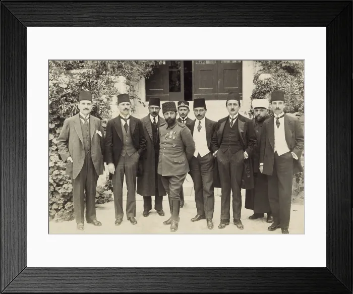 Framed Print : Cemal Pasha and members of the Turkish Parliament in Jerusalem, 1916 Framed Print : Cemal Pasha and members of the Turkish Parliament in Jerusalem, 1916