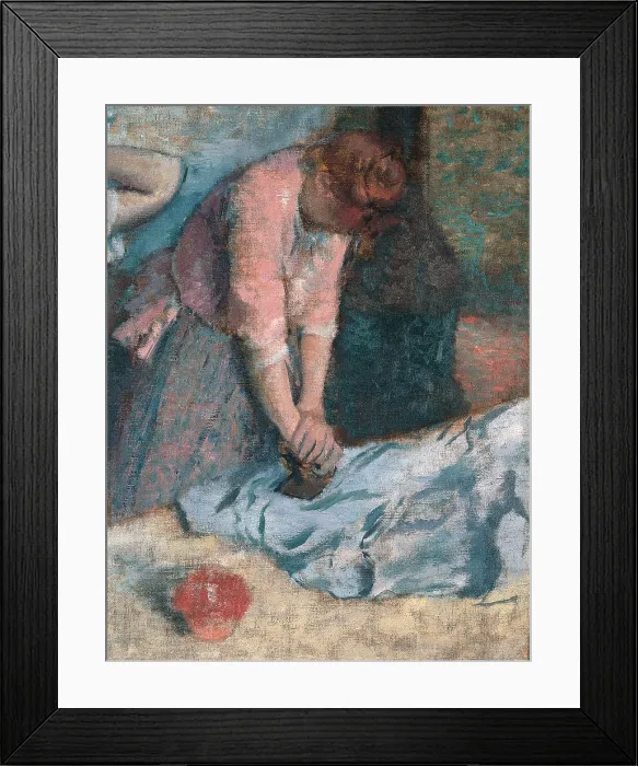 Framed Print : Women Ironing, by Edgar Degas, 1884 - 1886 about, 19th Century, oil on canvas, cm 76 x 81, 5 - France, Ile de France, Paris, Muse dOrsay, R.F.1985. Detail Framed Print : Women Ironing, by Edgar Degas, 1884 - 1886 about, 19th Century, oil on canvas, cm 76 x 81, 5 - France, Ile de France, Paris, Muse dOrsay, R.F.1985. Detail