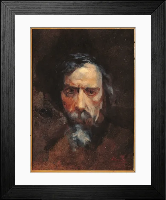 Framed Print : Self portrait of the Artist at the End of His Life, by Unknown Artist, 19th Century, oil on canvas, cm 41 x 32, 5 - France, Ile de France, Paris, Muse dOrsay. All