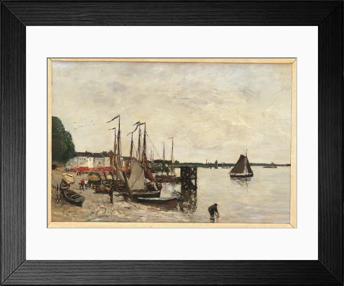 Framed Print : Anvers, the Port, by Eugne Boudin, 1871, 19th Century, oil on canvas, cm 31, 3 x 46, 7 - France, Ile de France, Paris, Muse dOrsay. All