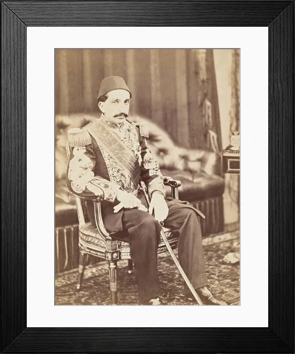 Framed Print : Ottoman Prince Abdul Hamid, traveled to Europe with his uncle, Sultan Abdulaziz, in 1867