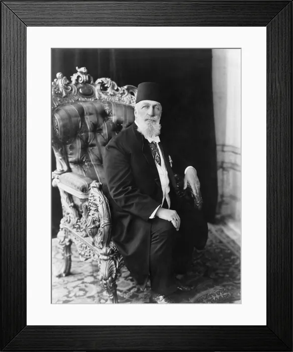 Framed Print : Ottoman Sultan Mehmed VI succeeded his dead brother, Mehmed V, in 1918