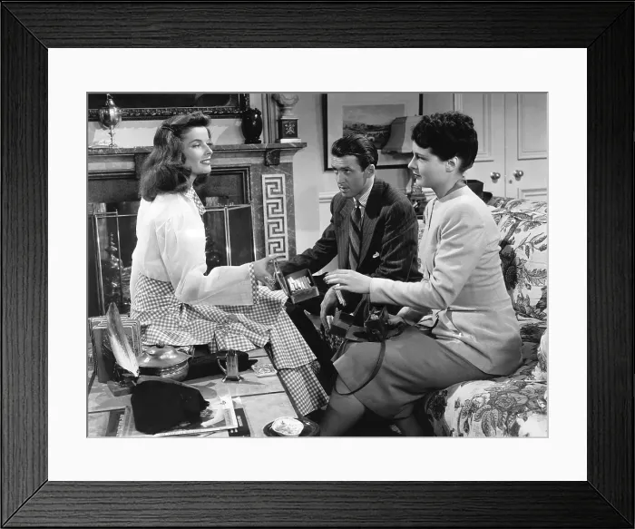 Framed Print : THE PHILADELPHIA STORY, from left, Katharine Hepburn, James Stewart, Ruth Hussey, 1940 Framed Print : THE PHILADELPHIA STORY, from left, Katharine Hepburn, James Stewart, Ruth Hussey, 1940