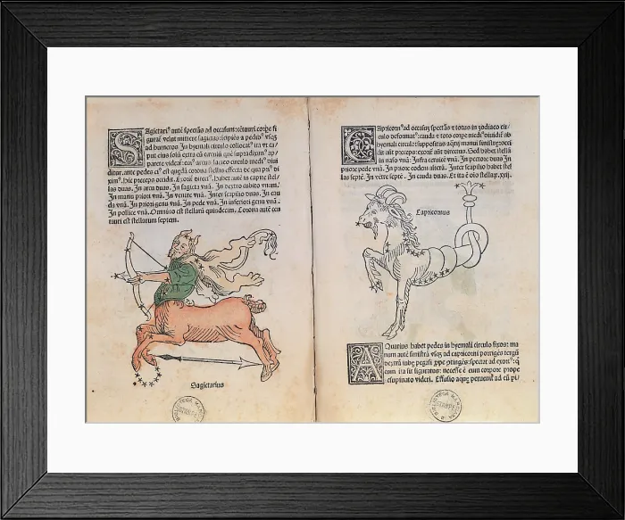Framed Print : Ratdolt Erhard, First Edition of the Poeticon Astronomicon by Hyginus, 1485, 15th Century, engraving, Italy, Veneto, Venice, Marciana Library