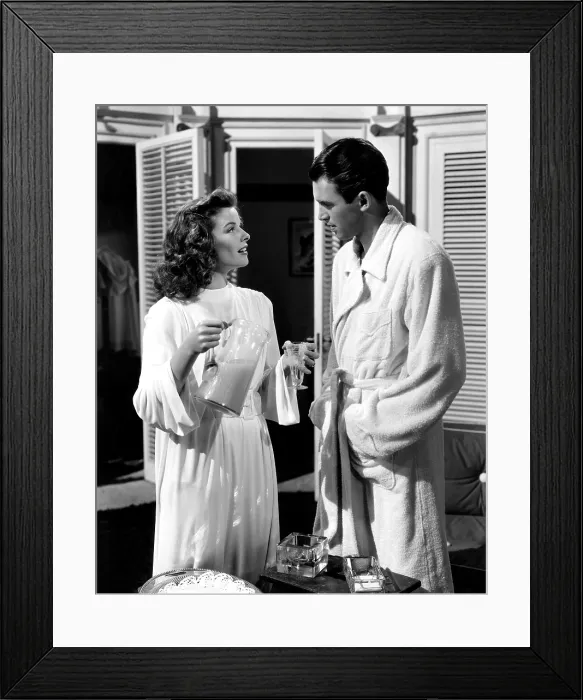 Framed Print : THE PHILADELPHIA STORY, from left, Katharine Hepburn, James Stewart, 1940 Framed Print : THE PHILADELPHIA STORY, from left, Katharine Hepburn, James Stewart, 1940
