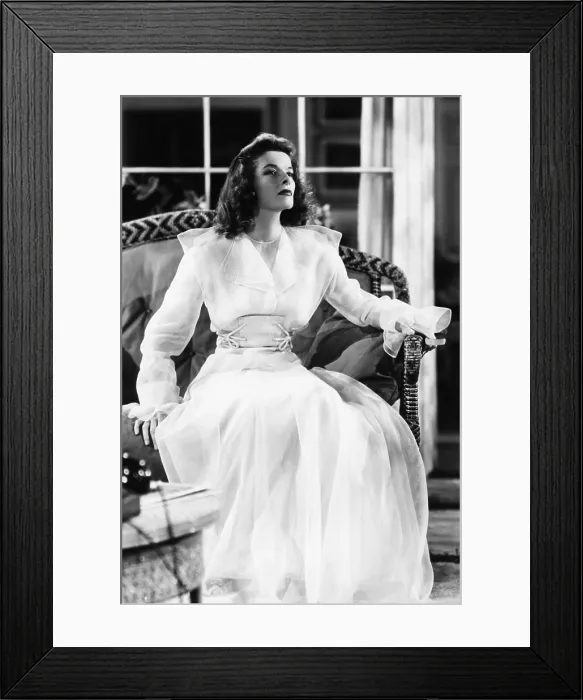 Framed Print : THE PHILADELPHIA STORY, Katharine Hepburn, in a hostess gown by Adrian, 1940