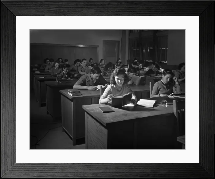 Framed Print : Students in a business class in New Bedford, Massachusetts, April 1942. (BSLOC_2013_8_93) Framed Print : Students in a business class in New Bedford, Massachusetts, April 1942. (BSLOC_2013_8_93)