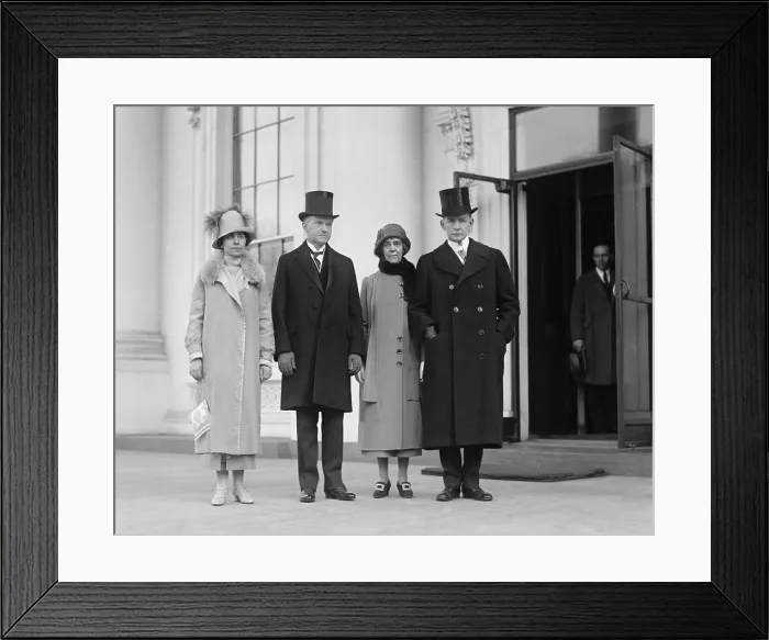 Framed Print : President Calvin Coolidge and VP Charles Dawes with their wives on Inauguration Day. March 4, 1925. (BSLOC_2015_15_120) Framed Print : President Calvin Coolidge and VP Charles Dawes with their wives on Inauguration Day. March 4, 1925. (BSLOC_2015_15_120)