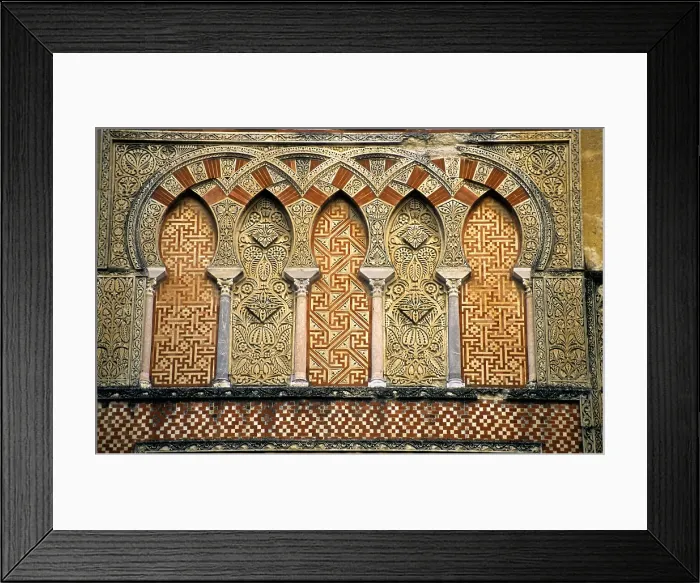Framed Print : SPAIN. Cordoba. Mezquita (Mosque). details of the exterior Mosque-cathedrals walls, in Torrijos street. Hispano-Moresque art. Caliphate period Framed Print : SPAIN. Cordoba. Mezquita (Mosque). details of the exterior Mosque-cathedrals walls, in Torrijos street. Hispano-Moresque art. Caliphate period