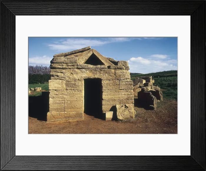 Framed Print : ITALY. TUSCANY. LIVORNO. Populonia. San Cerbano necropolis. Tomb and shrine. Etruscan art. Architecture. - Fabrizio Finetti / Iberfoto / Everett Collection (537492)**US SALES ONLY** Framed Print : ITALY. TUSCANY. LIVORNO. Populonia. San Cerbano necropolis. Tomb and shrine. Etruscan art. Architecture. - Fabrizio Finetti / Iberfoto / Everett Collection (537492)**US SALES ONLY**