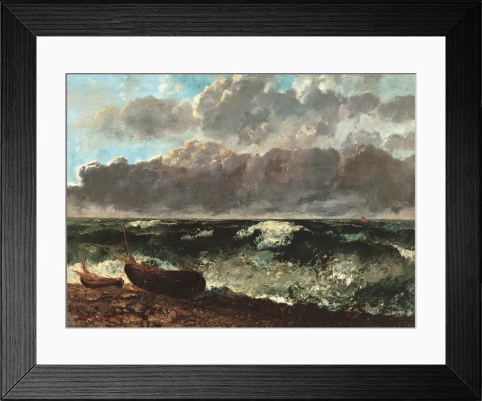 Framed Print : Stormy Sea, also known as The Wave, by Gustave Courbet, 1870, 19th Century, oil on canvas, cm 117 x 160, 5 - France, Ile de France, Paris, Muse dOrsay. All Framed Print : Stormy Sea, also known as The Wave, by Gustave Courbet, 1870, 19th Century, oil on canvas, cm 117 x 160, 5 - France, Ile de France, Paris, Muse dOrsay. All