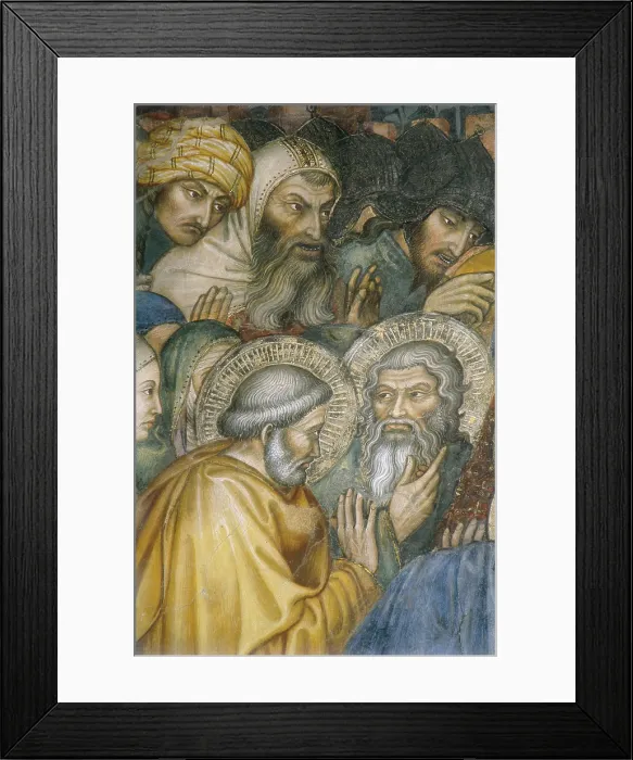 Framed Print : TADDEO di BARTOLO (1362-1422). The Funeral of the Virgin. 1409. ITALY. Siena. Public Palace. Detail of the funeral cortege