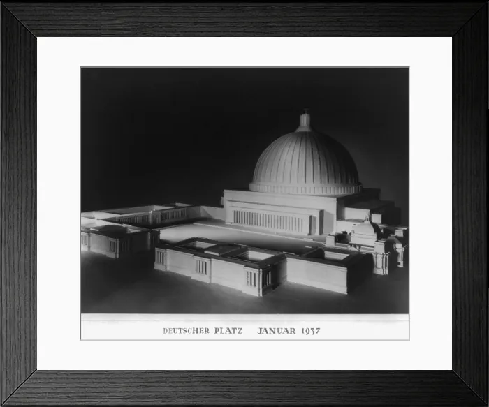 Framed Print : Architectural model of Berlin Volkshalle designed by Albert Speer and Hitler