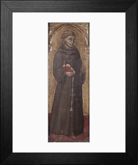 Framed Print : Saint Francis, by Giovanni di Pietro da Pisa, 15th Century, tempera on board - Italy, Lombardy, Milan, Brera Collection. Whole artwork view