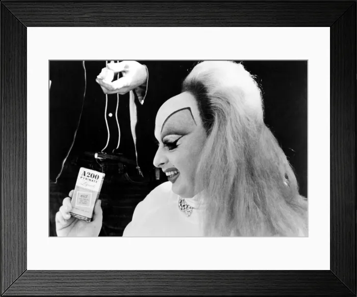 Framed Print : PINK FLAMINGOS, Divine, 1972 Framed Print : PINK FLAMINGOS, Divine, 1972