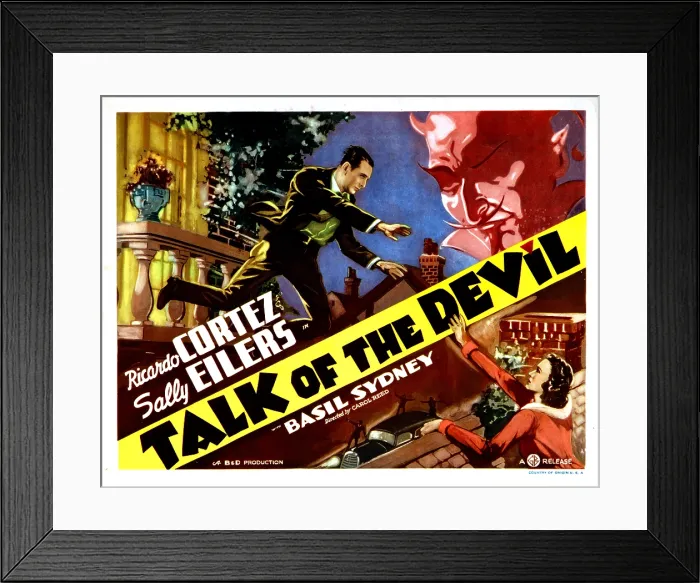 Framed Print : TALK OF THE DEVIL, from left, Ricardo Cortez, Sally Eilers, 1936