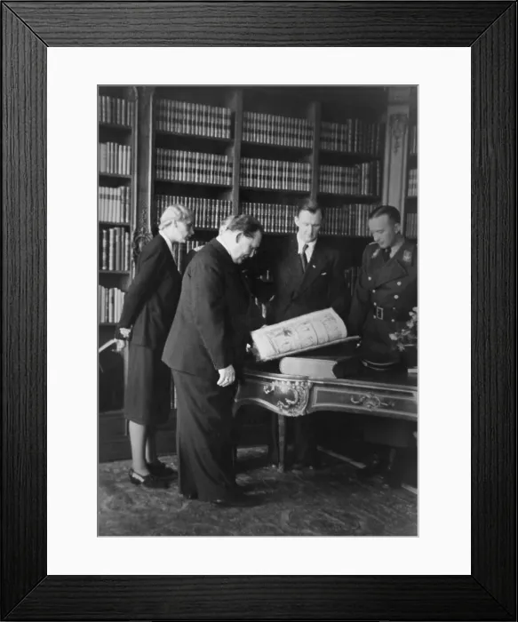 Framed Print : Hermann Goering at Einsatzstab Rosenberg headquarters in Paris, France. Alfred Rosenberg is in uniform next to art historian and dealer Bruno Lohse (second from right) Framed Print : Hermann Goering at Einsatzstab Rosenberg headquarters in Paris, France. Alfred Rosenberg is in uniform next to art historian and dealer Bruno Lohse (second from right)