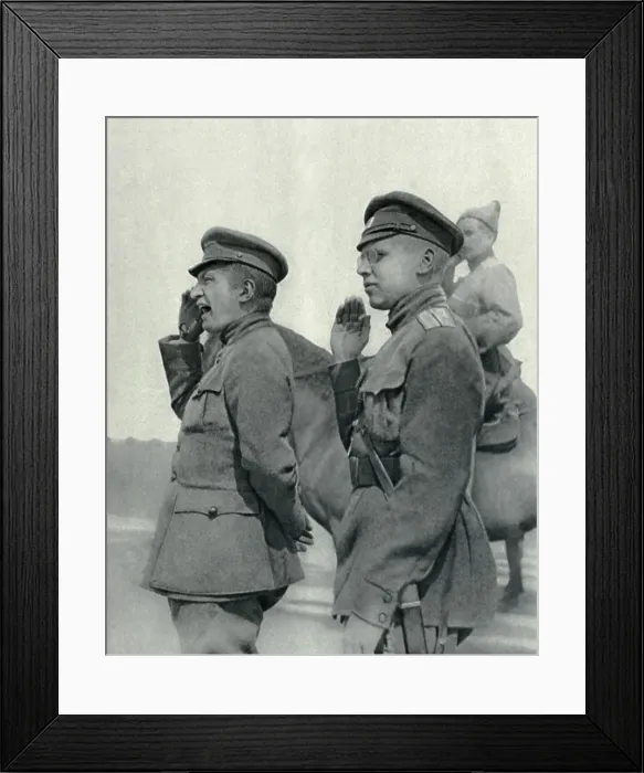 Framed Print : Alexander Kerensky speaking to Russian soldiers at the front. 1917 Framed Print : Alexander Kerensky speaking to Russian soldiers at the front. 1917