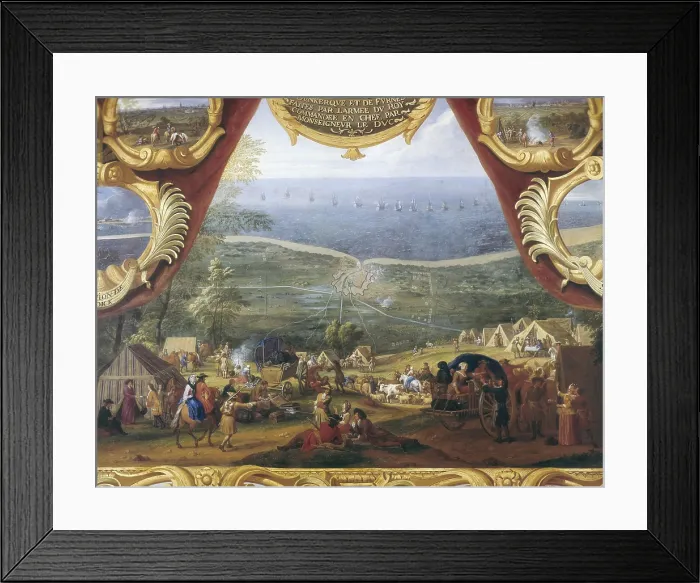 Framed Print : Battle of Dunkirk and Furnes. Scene from Gallery of Battles. Oil on canvas. FRANCE. Chantilly. Musee Conde (Conde Museum) Framed Print : Battle of Dunkirk and Furnes. Scene from Gallery of Battles. Oil on canvas. FRANCE. Chantilly. Musee Conde (Conde Museum)