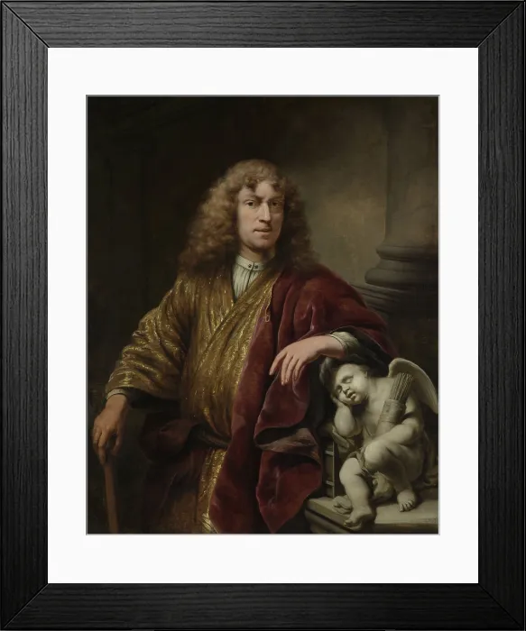 Framed Print : Self-Portrait, by Ferdinand Bol, 1669, Dutch painting, oil on canvas