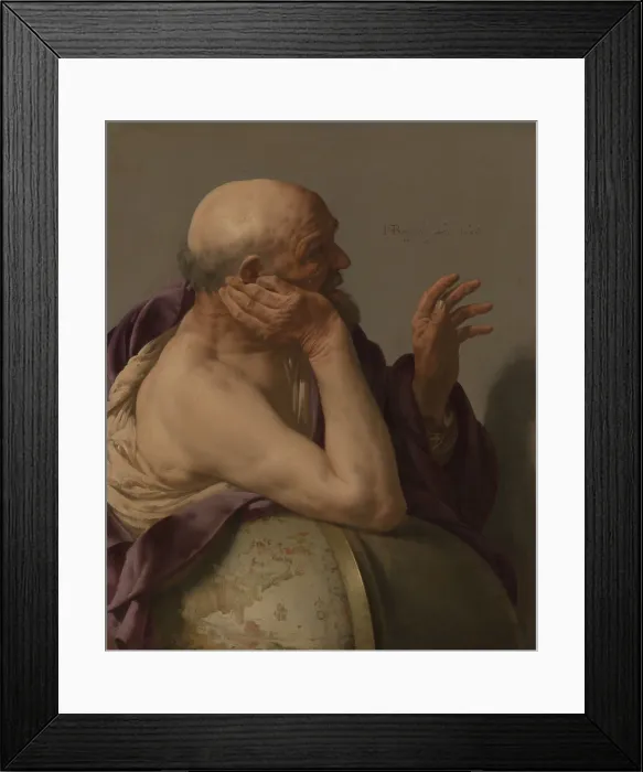 Framed Print : Heraclitus, by Hendrick ter Brugghen, 1628, Dutch painting, oil on canvas. One of a pair of portraits of Greek philosophers Heraclitus and Democritus Framed Print : Heraclitus, by Hendrick ter Brugghen, 1628, Dutch painting, oil on canvas. One of a pair of portraits of Greek philosophers Heraclitus and Democritus