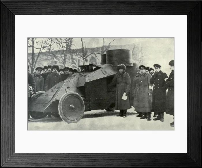 Framed Print : Petrograd City Militia replaced the Czarist police during Russian Revolution. 1917