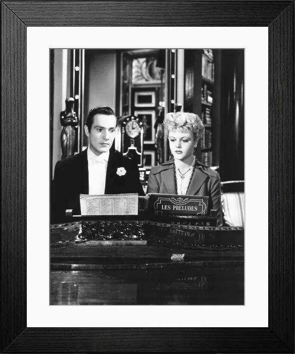 Framed Print : THE PICTURE OF DORIAN GRAY, from left: Hurd Hatfield, Angela Lansbury, 1945