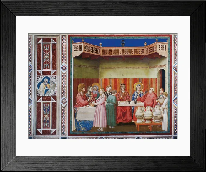 Framed Print : Stories of Christ The Wedding at Cana or The Marriage Feast at Cana, by Giotto, 1304 - 1305 about, 14th Century, fresco, cm 200 x 185 - Italy, Veneto, Padua, Scrovegni Chapel Framed Print : Stories of Christ The Wedding at Cana or The Marriage Feast at Cana, by Giotto, 1304 - 1305 about, 14th Century, fresco, cm 200 x 185 - Italy, Veneto, Padua, Scrovegni Chapel