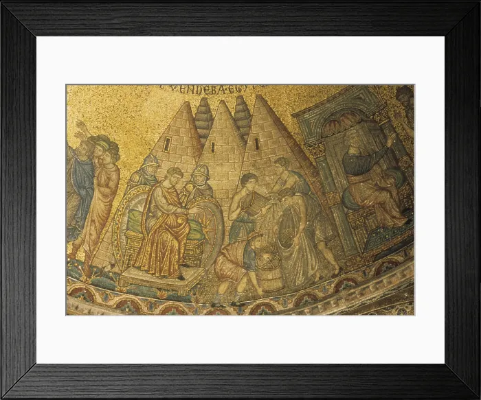 Framed Print : Third Dome of Joseph, by Unknown Artist, 1215 - 1280, 13th Century, mosaic - Italy, Veneto, Venice, Saint Mark's Basilica. Detail