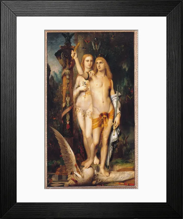 Framed Print : Jason and Medea, by Gustave Moreau, 1865 about, 19th Century, oil on panel, cm 204 x 115, 5 - France, Ile de France, Paris, Muse dOrsay. All