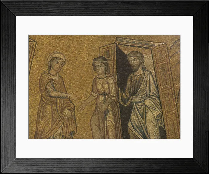 Framed Print : Dome of the stories of Abraham, by Unknown Artist, 1215 - 1280, 13th Century, mosaic - Italy, Veneto, Venice, Saint Mark's Basilica. Detail
