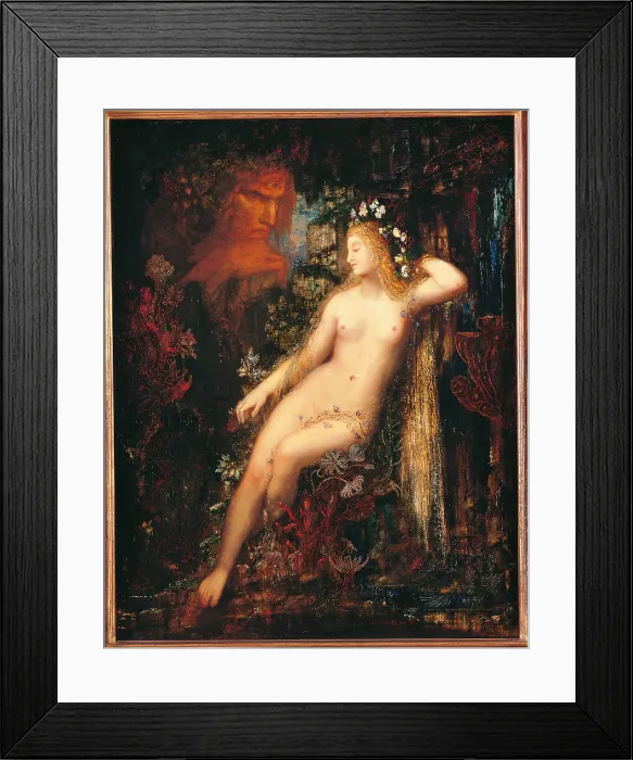 Framed Print : Galathea, by Gustave Moreau, 1880 about, 19th Century, oil on panel, cm 85 x 67 - France, Ile de France, Paris, Muse dOrsay. All