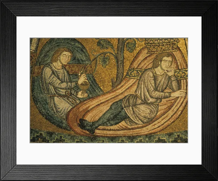 Framed Print : Dome of Joseph, by Unknown Artist, 1215 - 1280, 13th Century, mosaic - Italy, Veneto, Venice, Saint Mark's Basilica. Detail Framed Print : Dome of Joseph, by Unknown Artist, 1215 - 1280, 13th Century, mosaic - Italy, Veneto, Venice, Saint Mark's Basilica. Detail