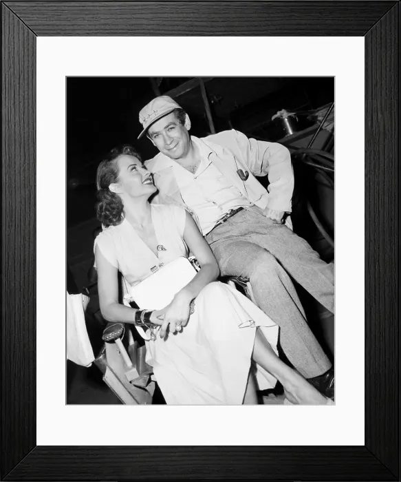 Framed Print : PICKUP ON SOUTH STREET, from left, Jean Peters, director Samuel Fuller, on-set, 1953, TM & Copyright 20th Century Fox Film Corp. / courtesy Everett Collection