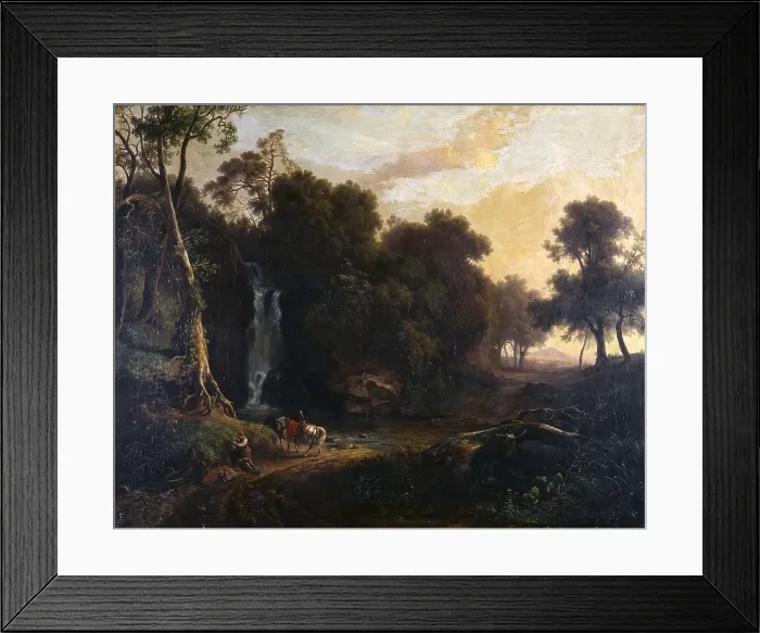 Framed Print : Death of Zerbino, by Massimo D'Azeglio, 1838, 19th Century, oil on board - Italy, Lazio, Rome, Deputies Hall. Whole artwork view