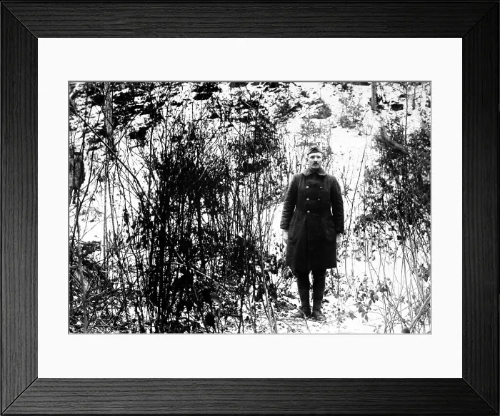 Framed Print : Sgt. Alvin C. York standing in front of hill where he, with the aid of 17 men, captured 132 German prisoners on Oct. 8, 1918. Argonne Forest near Carnay, Ardennes, France Framed Print : Sgt. Alvin C. York standing in front of hill where he, with the aid of 17 men, captured 132 German prisoners on Oct. 8, 1918. Argonne Forest near Carnay, Ardennes, France