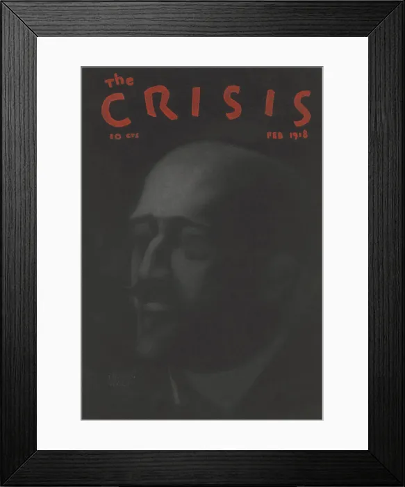 Framed Print : W.E.B. Du Bois portrait on the 1918 issue of THE CRISIS, the magazine of the NAACP