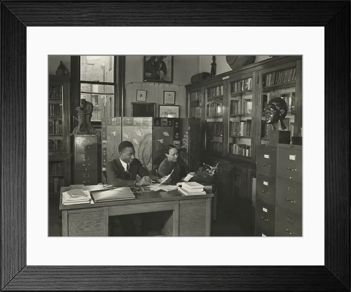Framed Print : Dr. Lawrence D. Reddick, was curator of the Schomburg Collection, New York Public Library, 1939-48