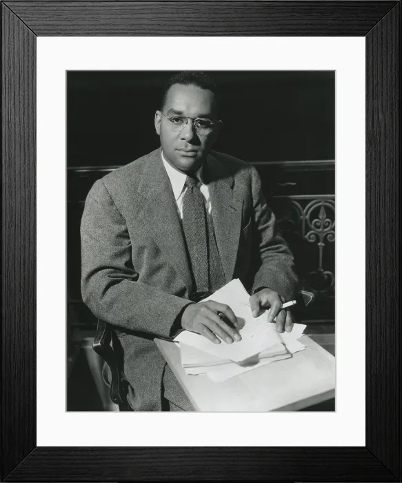 Framed Print : Richard Wright, was the author of NATIVE SON (1940), the first bestselling novel by African American