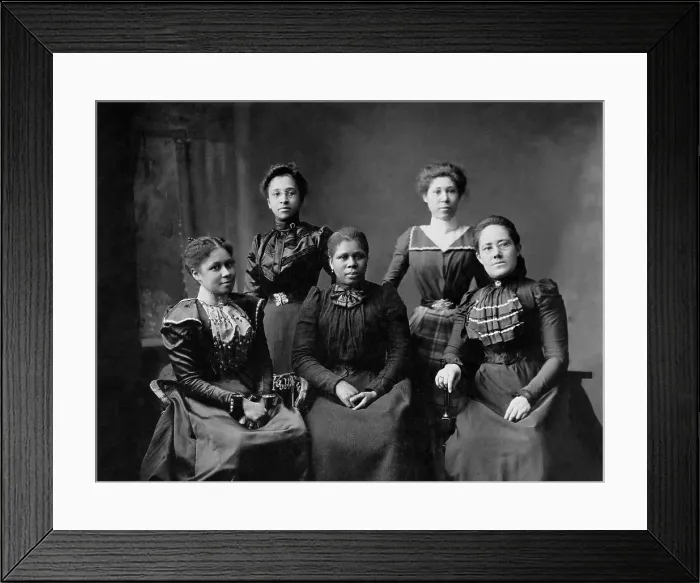 Framed Print : Five African American officers of Womens League, a club in Newport, R.I. 1899. Black women established clubs to improve their communities