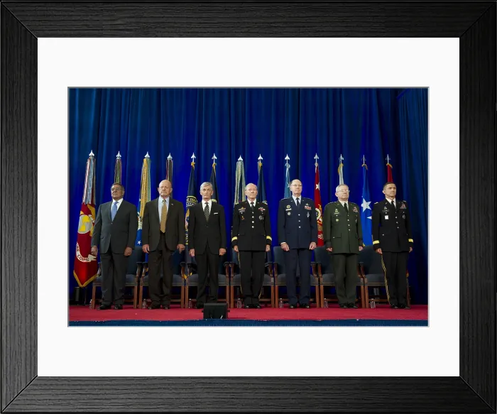 Framed Print : Group portrait of senior commanders attending the Defense Intelligence Agency change of directorship. Joint Base Anacostia-Bolling, July 24, 2012